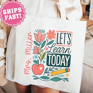 Cadeau pour professeur, cadeau de remerciement pour un professeur, cadeau de rentrée des classes, sac fourre-tout pour professeur, cadeau personnalisé pour professeur, cadeau personnalisé d'un étudiant, cartable