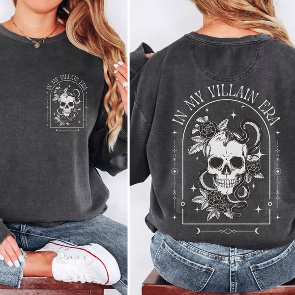 In My Villain Era Shirt, Bookish Sweatshirt, Dark Romance Pocket Tee, Book Club, Gift for Reader, Enemies to Lovers Trope, Comfort Colors®