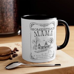 Homestead Mama koffiemok, cadeau voor Homesteader, Farm Mama, Homeschool Mama cadeau, Chicken Mom, Homesteading Mama cadeau, Chicken Lover afbeelding 3