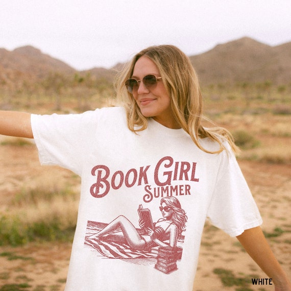 thumbnail image 2 of Book Lover T-Shirt For Women - "I'm OK" Bookworm Reading Tee With Book Print Design 2 of 9