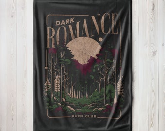 Dark Romance Blanket, Reading Adult Minky Throw, Soft Cozy Blankets, Gift For Reading Lover, Bookworm, Bookish Girlfriend Present, Book Club