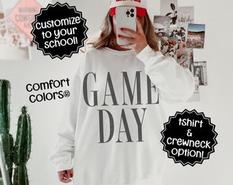 Comfort Colors® Game Day Shirt, Football Mom Shirt, Baseball Mom Shirt, Fall Apparel, Women's Sport Shirt, Graphic Tee, Cute Oversized Shirt