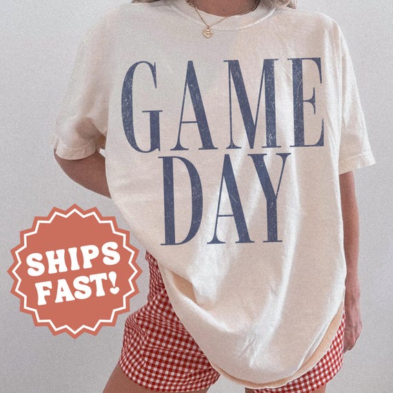 Comfort Colors® Game Day Shirt, Football Mom Shirt, Baseball Mom Shirt, Fall Apparel, Women's Sport Shirt, Graphic Tee, Cute Oversized Shirt