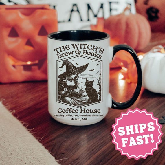Witchy Mug, Fall Mug, Fall Aesthetic, Halloween Gift, Gift for Witch, Spooky Vibes, Dark Academia Decor, Salem Fall Gifts, Halloween Mug