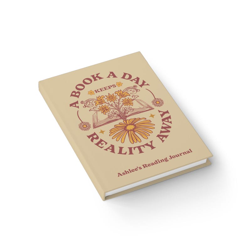 Diario de lectura, Regalo para amantes de los libros, Regalo para lectores, Regalo para aficionados a la lectura, Diario de lectura, Cuaderno personalizado, Regalo para ratones de biblioteca imagen 4