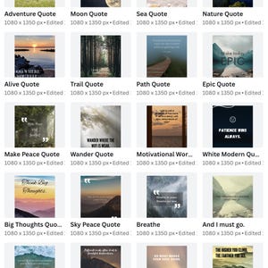 20 Editable Social Media Canva Templates | Inspirational Quotes | Instant Download | DIY Quotes | Canva Template Bundle