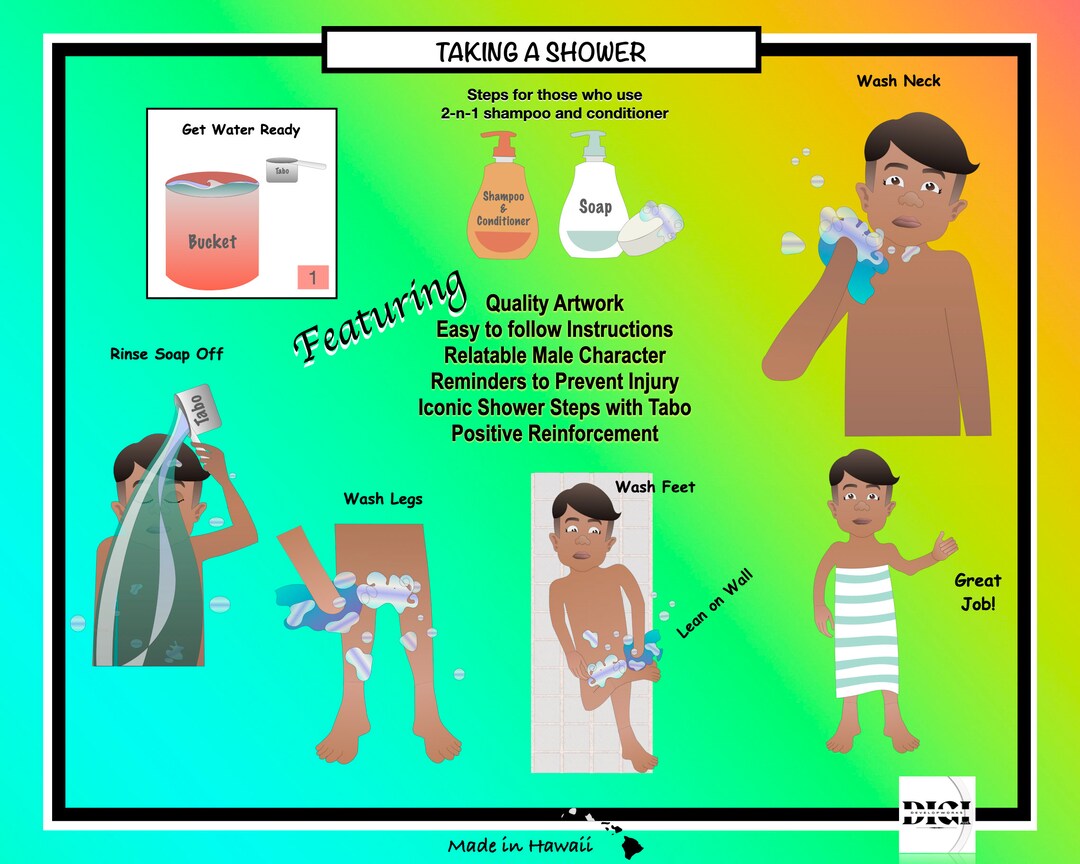 Shower Sheet Filipino/hawaiian Boy Option D Etsy