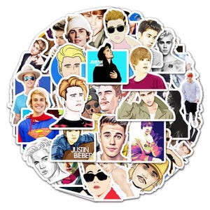 10 Popular Justin Bieber - Cute Stickers - Bieber Decal - Laptop Sticker - Funny Sticker - Popular