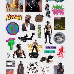 Adesivi Travis Scott (22 pezzi), adesivi regalo per laptop - impermeabili