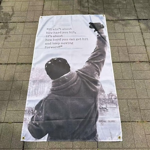 Fans des rochers Tapisserie d'entraînement Gym à domicile 3 x 5 pieds Drapeau Musculation Décoration d'intérieur Papier peint Drapeau de la salle de sport Dortoir universitaire Tenture murale Affiche Décoration murale