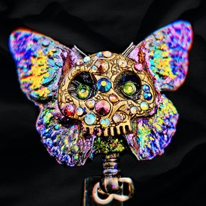Fred the Friendly Candy Skull Moth - Badge Reel