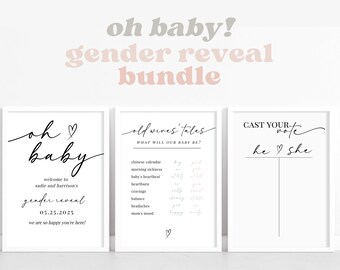 Neutraal gender-onthullingsbord: Old Wives' Tales, He or She Tally (digitale download)