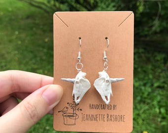Unicorn Skull Earrings - Made by Mom