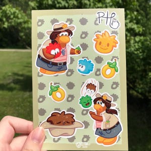 Foglio di adesivi Penguin Girl