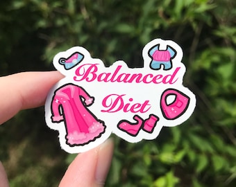 Pegatina de dieta equilibrada