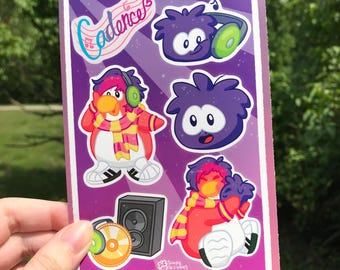 DJ Pinguin Sticker Blatt