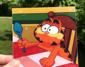 Hungry Orange Cat Mini Print