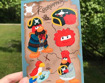 Pirate Penguin Sticker Sheet