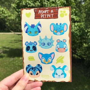 Adopt a Pet Sticker Sheet
