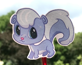 Pet Shop Gray Squirrel Sticker