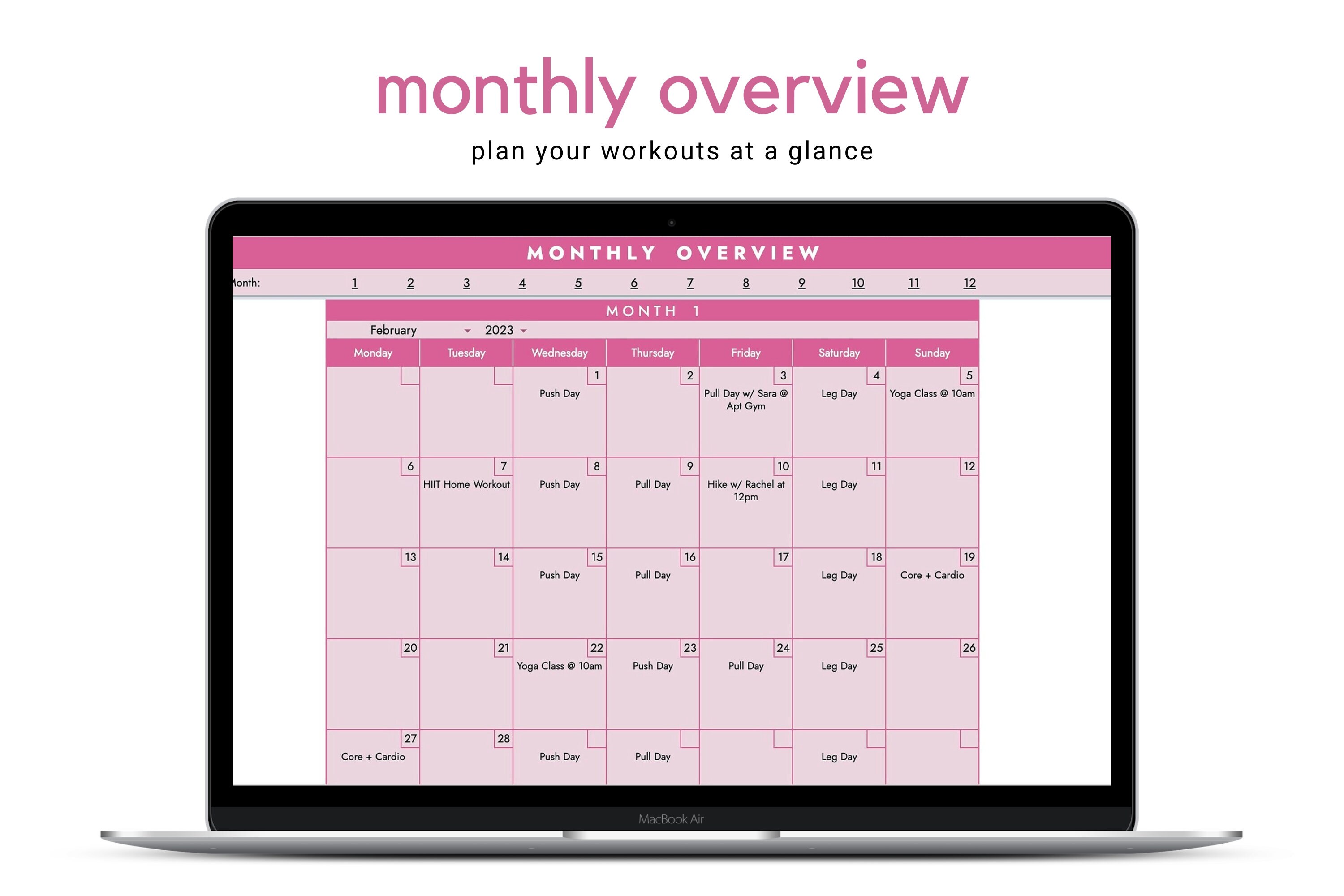 Allinone Ultimate Fitness Tracker Google Sheets Template Macros Habit