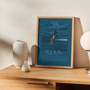 SZA SOS Downloadable Wall Print | SOS Album Cover Art | Instant Download Sza Sos Merch