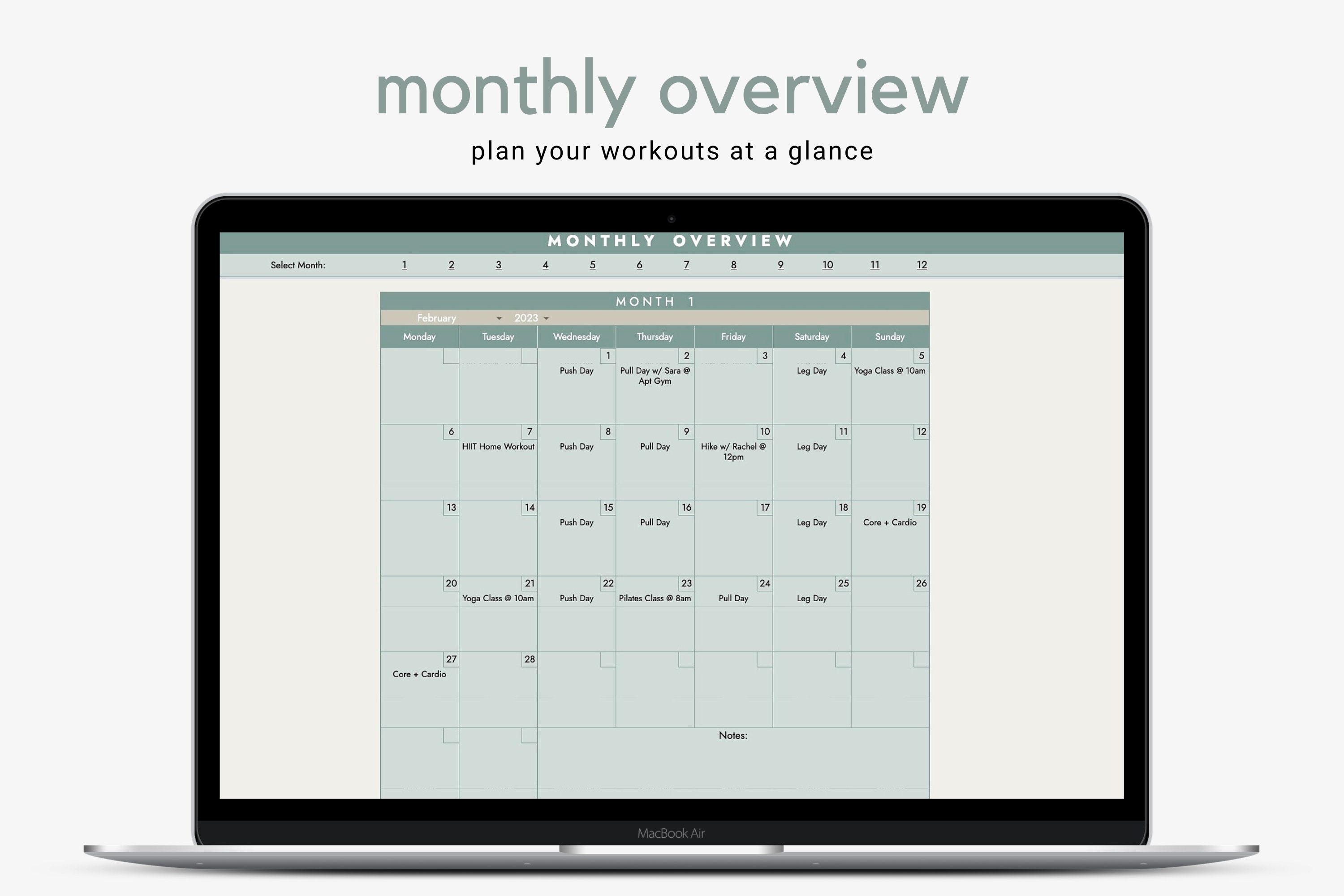 Allinone Ultimate Fitness Tracker Google Sheets Template Macros Habit