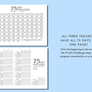 75 Soft Challenge Tracker Printable Bundle | 75 Soft Progress Tracker ...
