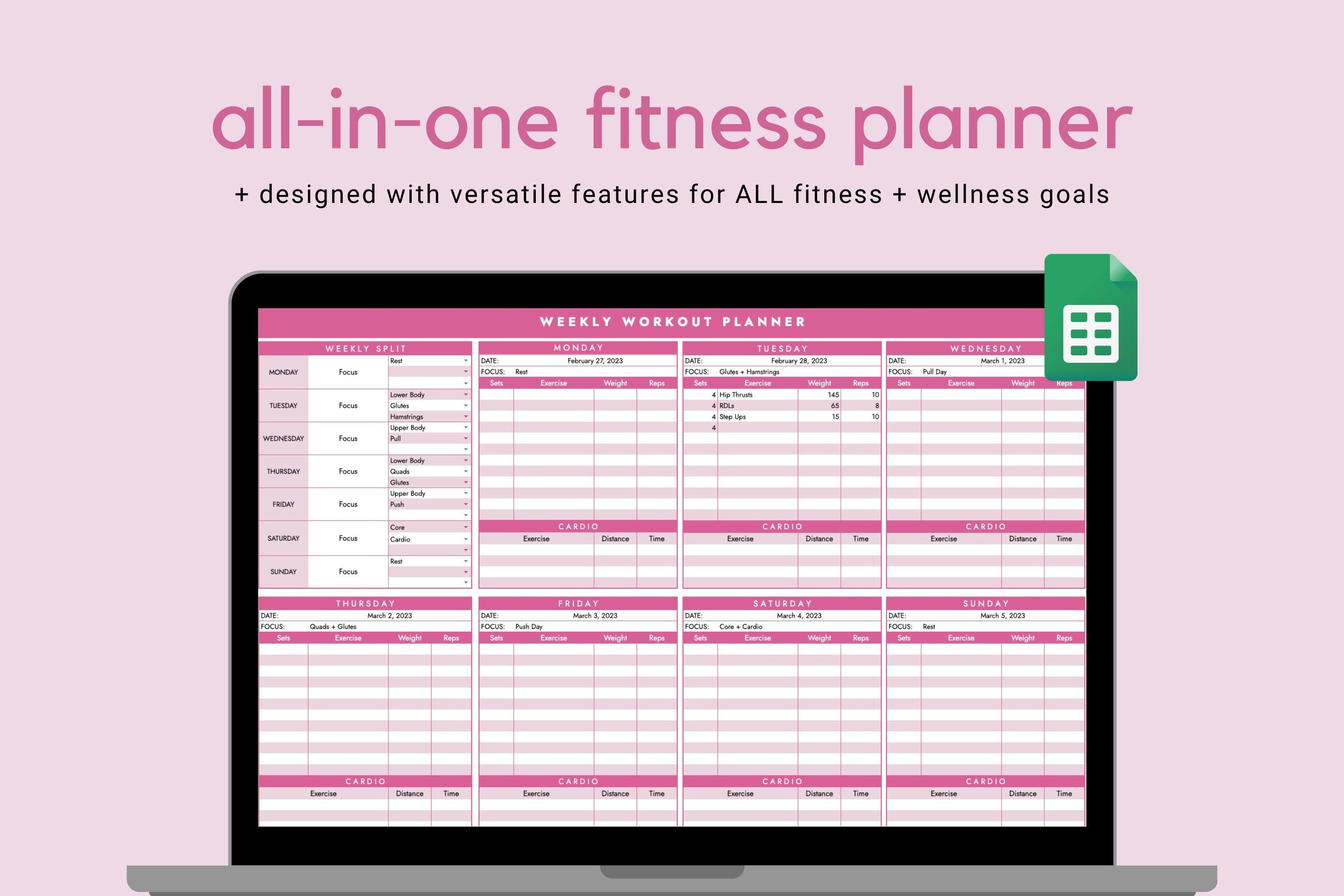 Buy Fitness Spreadsheet Online In India Etsy India