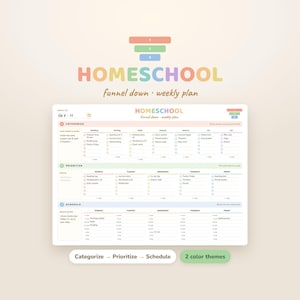 Homeschool Funnel Planner | Editable Weekly Planner | Generate in Browser and Print (Digital Download)