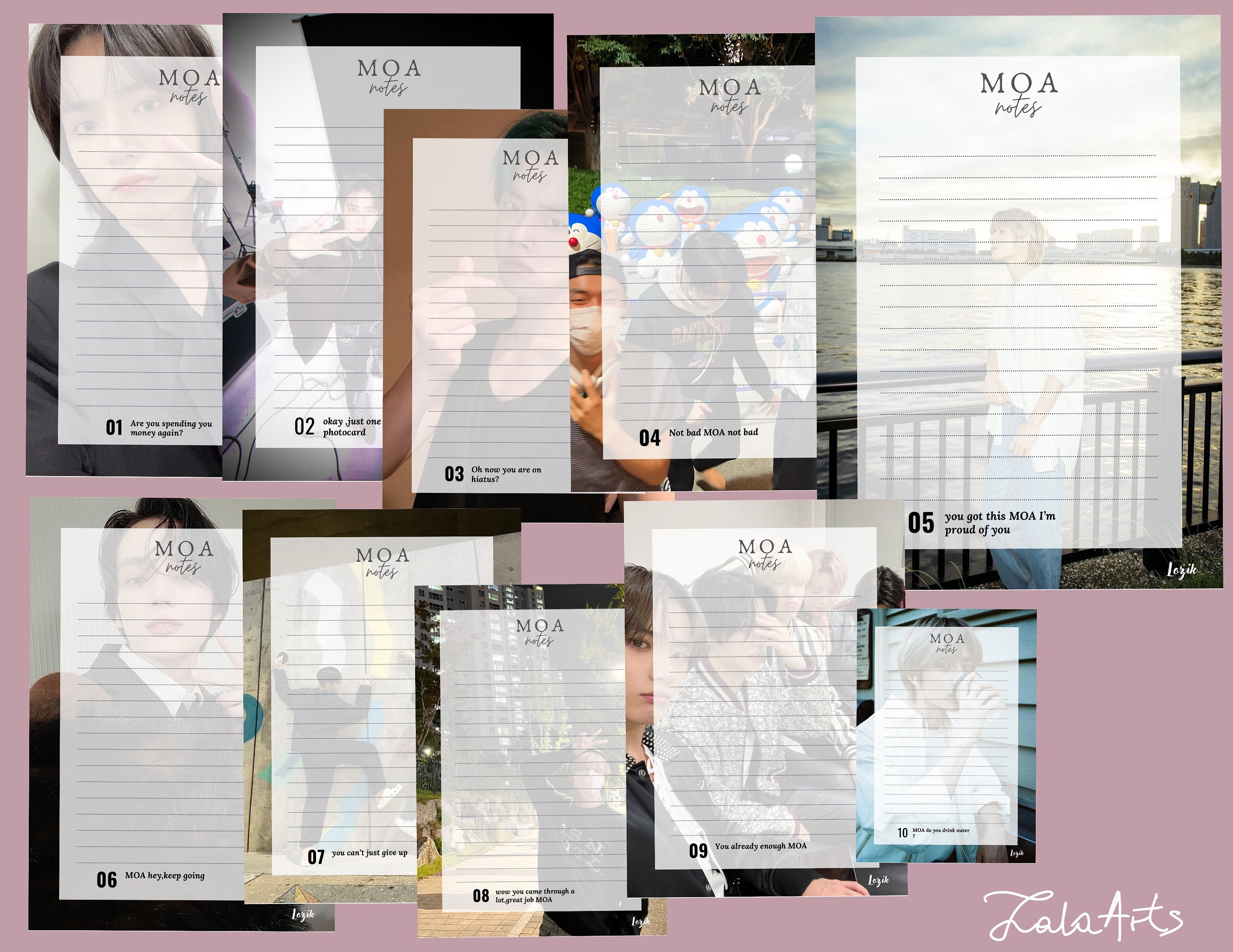 Txt Printable Printable Notes for MOA TXT Notepad stationary writing Paper notepaper ...