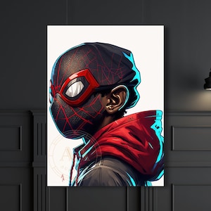 Black Spider Man| INSTANT DOWNLOAD | Digital Print| Black Superhero | Black Art | Wall Art | Wall Decor | Gift for Kids | Kids Room