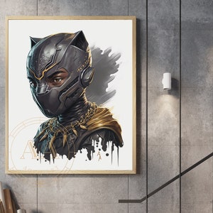 Black Panther 2 | INSTANT DOWNLOAD | Digital Print| Black Superhero | Black Art | Wall Art | Wall Decor | Gift for Kids | Kids Room