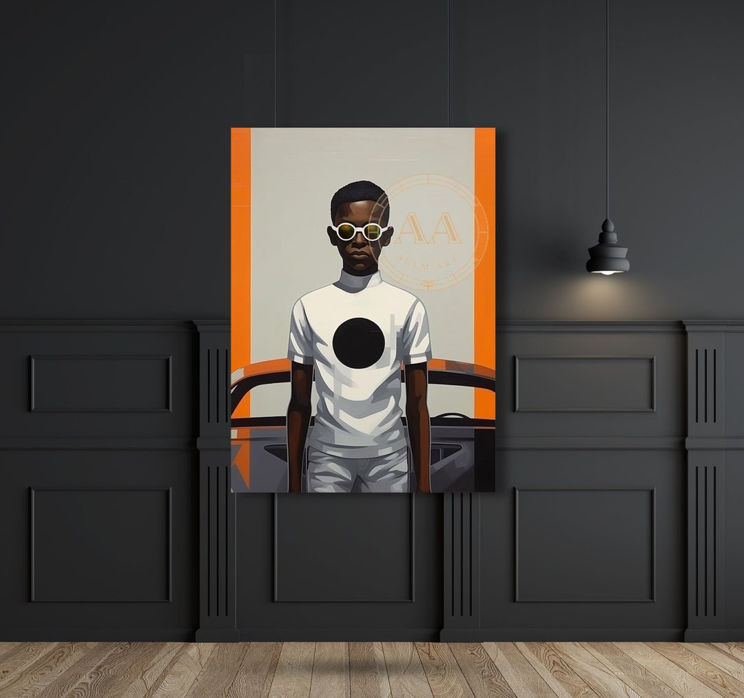 Cool Black Boy Driver INSTANT DOWNLOAD Black Art Wall Art Wall Decor