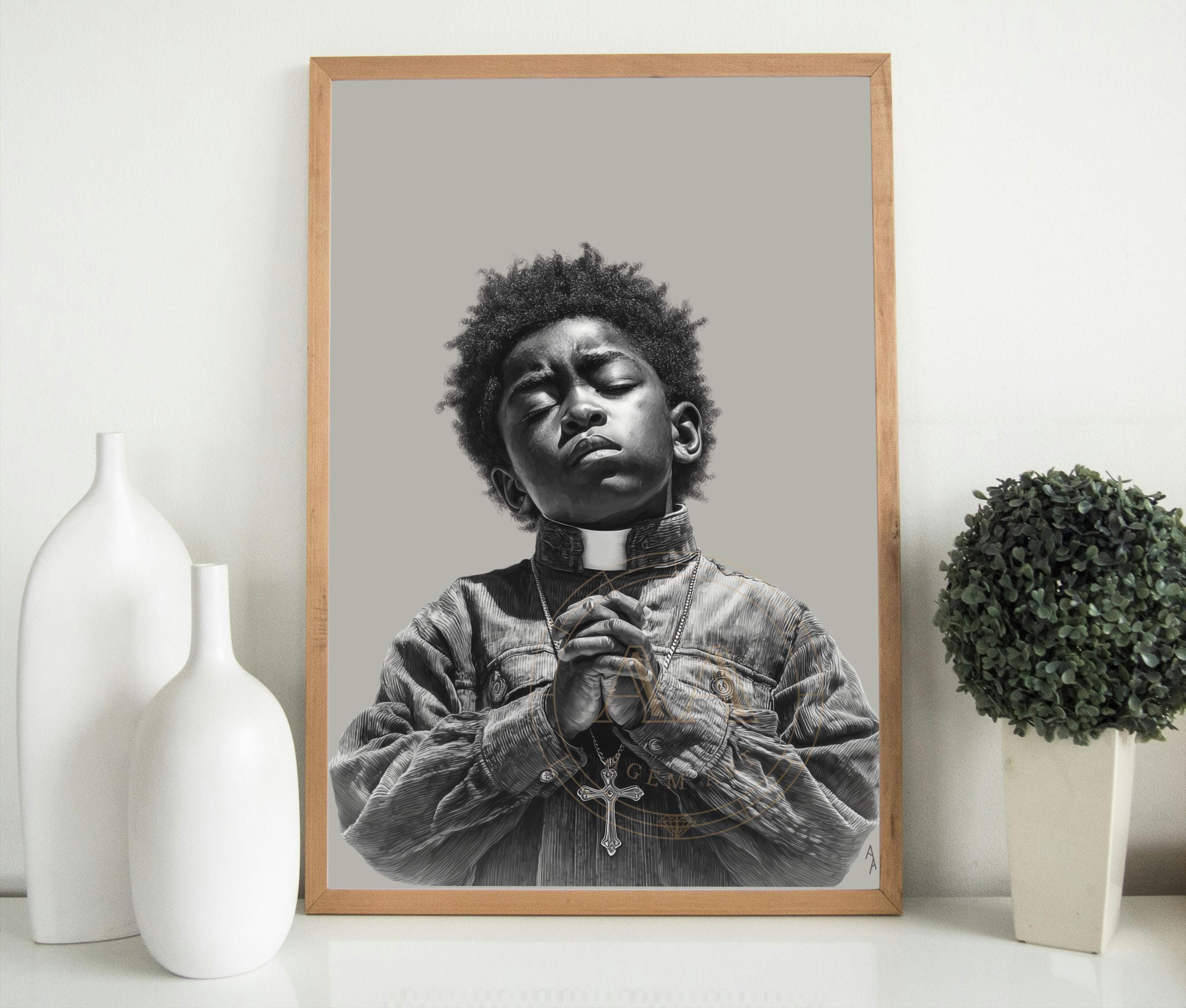 Black Boy Preacher Art Print | Kids Room Wall Decor (digital Download ...