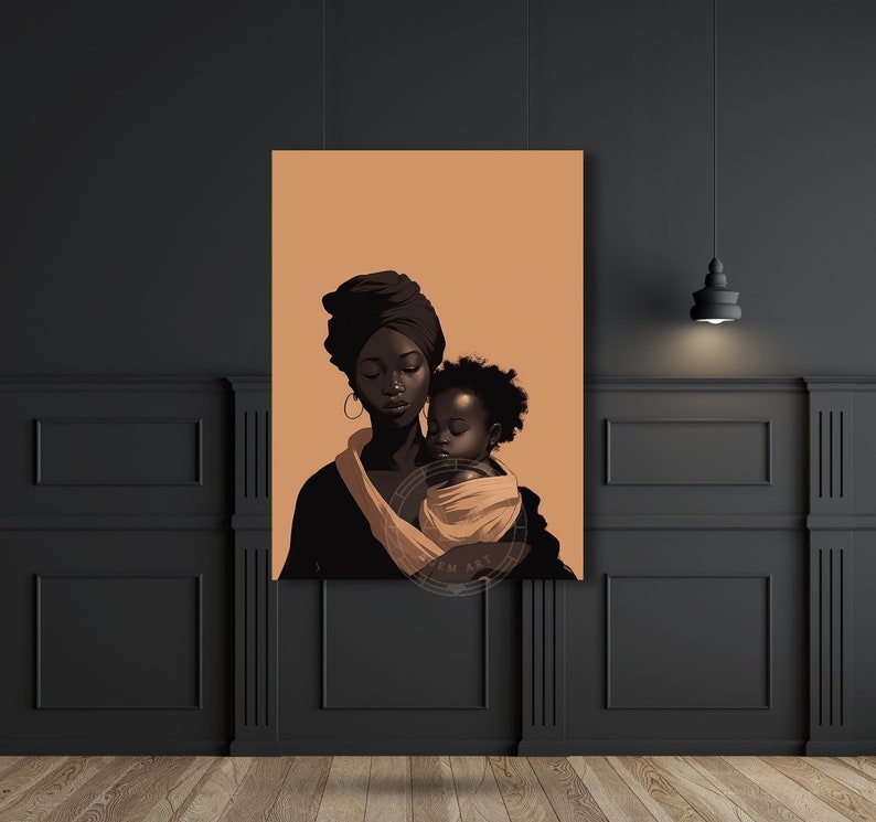 Black Mother INSTANT DOWNLOAD Black Art Beautiful African American 
