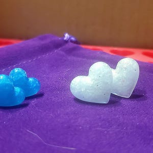 Resin Heart Earrings