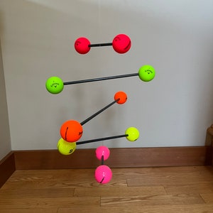 Golf ball kinetic mobile, colorful golf mobile, golf gift, golf lover