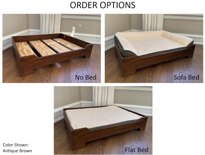 Modern Solid Pine Large Dog Bed Frame: Elevated Wood Furniture