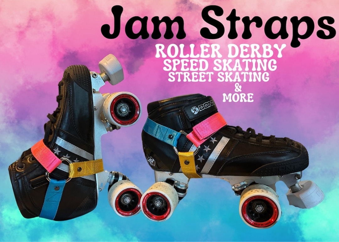 Tri Color Roller Derby Jam Straps/skate Straps Etsy Australia