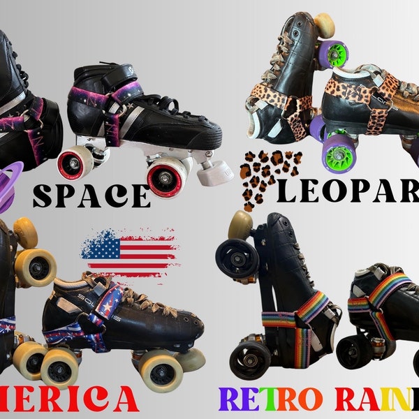 Roller Derby Jam Straps/Skate straps - Kleurkeuzes weergegeven of aanpassen