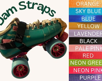 Correas para Roller Derby Jam/Correas para patines: opciones de color que se muestran o personaliza, así como una opción de calcomanía adicional.
