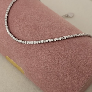 Tennis Bracelet | Sterling Silver tennis bracelet | Cubic zirconia diamond tennis bracelet | Bridal bracelet | Minimalist Statement bracelet