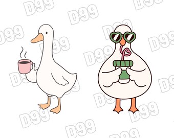 Silly Goose Coffee SVG, Goose PNG