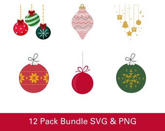 Christmas Ornaments Svg, Christmas Ornament PNG, Printable