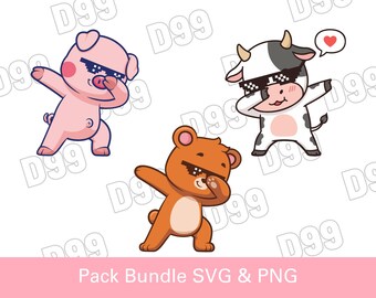 Dabbing SVG, Dabbing Animal PNG, Instant Download