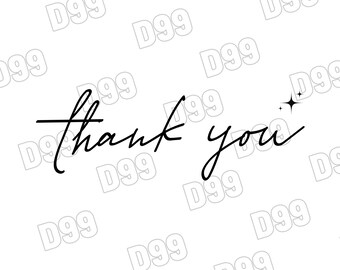 Thank You SVg, Printable PNG