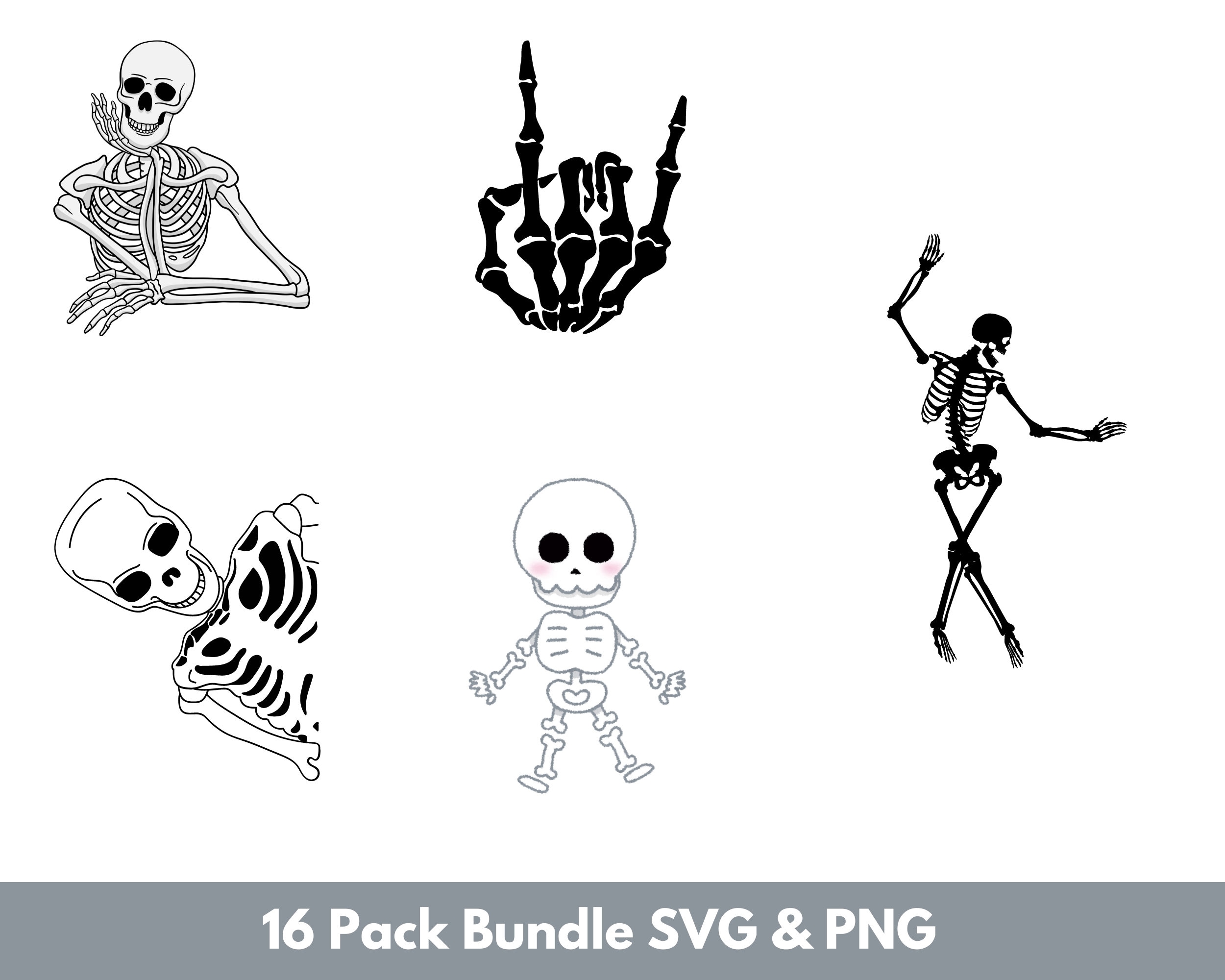 Skeleton SVG, Printable PNG, Instant Download - Etsy