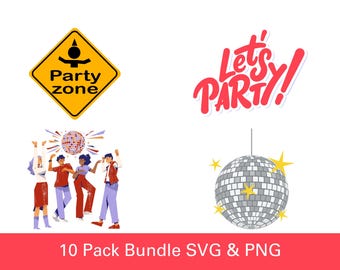 Party PNG, Party SVG, Digital Products