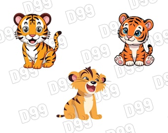Baby Tiger SVG, Tiger PNG, Instant Download
